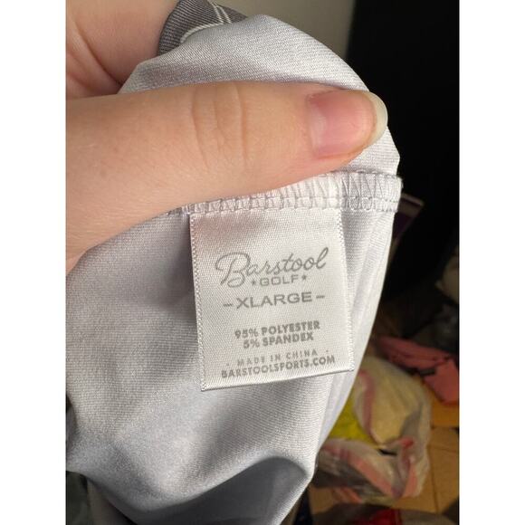 Men's Barstool Golf Gray TOUR Championship Printed Polo XL - Picture 6 of 6